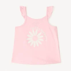 Uni print fantaisie mouwloze top voor babymeisjes