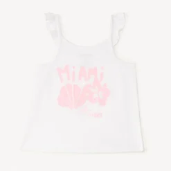 Uni print fantaisie mouwloze top voor babymeisjes