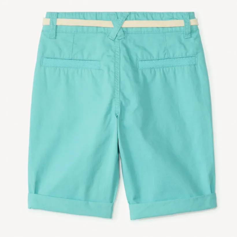 Uni shorts in canvas with lace belt for boys