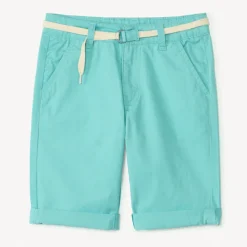 Uni shorts in canvas with lace belt for boys