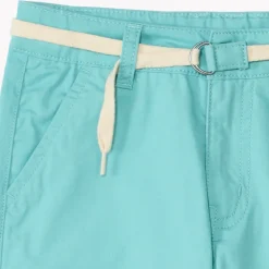 Uni shorts in canvas with lace belt for boys