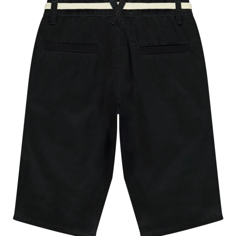 Uni shorts in canvas with lace belt for boys