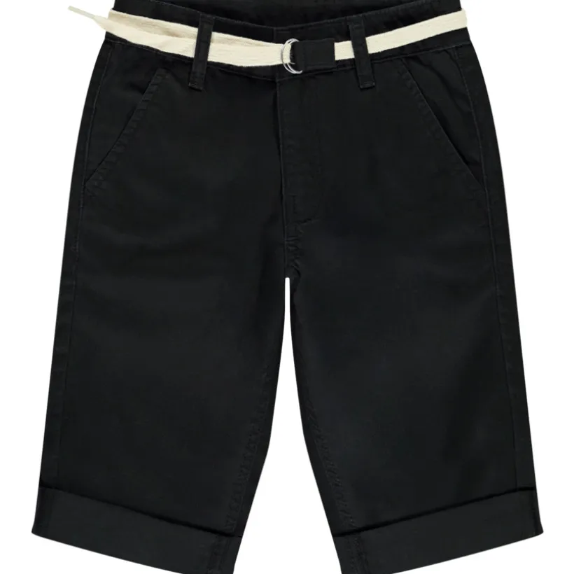 Uni shorts in canvas with lace belt for boys