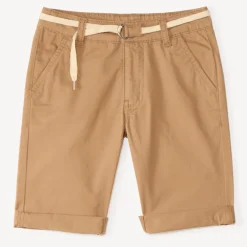 Uni shorts in canvas with lace belt for boys