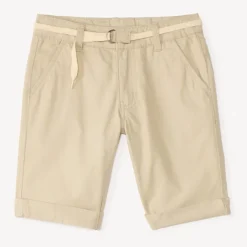 Uni shorts in canvas with lace belt for boys