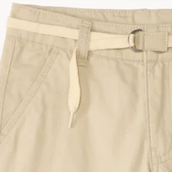Uni shorts in canvas with lace belt for boys