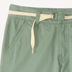 Uni shorts in canvas with lace belt for boys