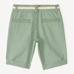 Uni shorts in canvas with lace belt for boys