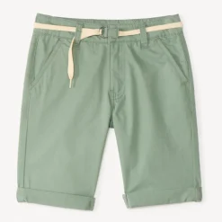 Uni shorts in canvas with lace belt for boys