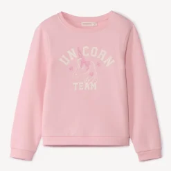 Uni sweatshirt met glinsterende print meisjes