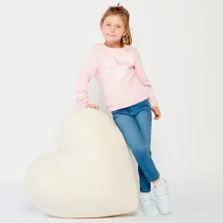 Uni sweatshirt met glinsterende print meisjes