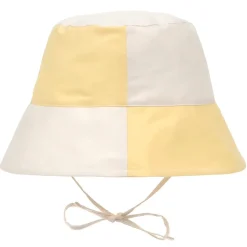 UV-zonnehoed T41/44 Checkerboard Pale Yellow/Sea Salt