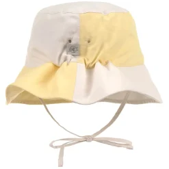 UV-zonnehoed T41/44 Checkerboard Pale Yellow/Sea Salt