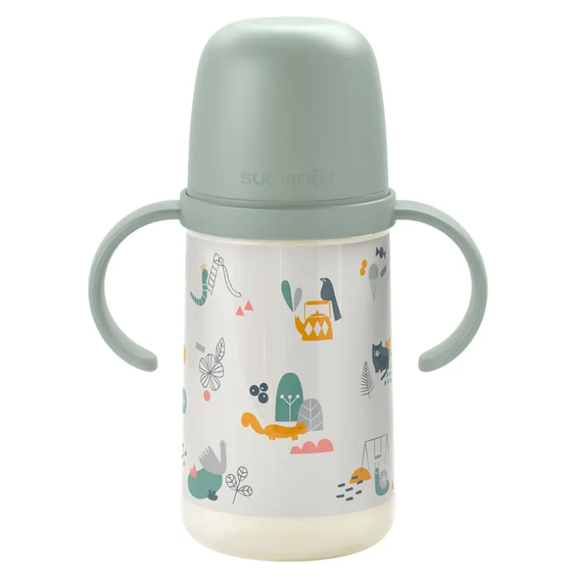 Vase d'apprentissage anti-goutte avec poignées Walk in the Park 270 ml vert