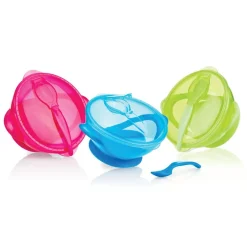 Vastzetbare kom met lepel 6m + - Willekeurige kleur