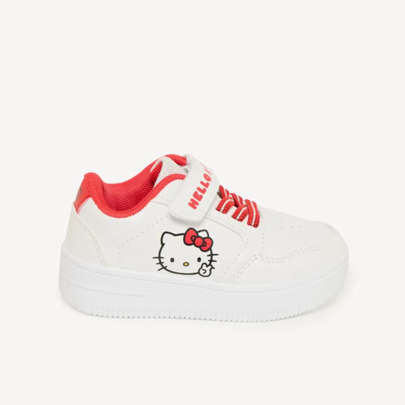 Velcro sneakers met elastische veters Hello Kitty meisjes.