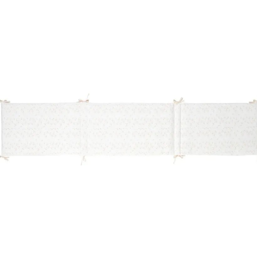 Velourse bedomranding 180 x 35 cm Oli, Flo & Ernest wit
