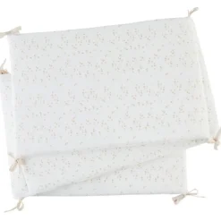 Velourse bedomranding 180 x 35 cm Oli, Flo & Ernest wit