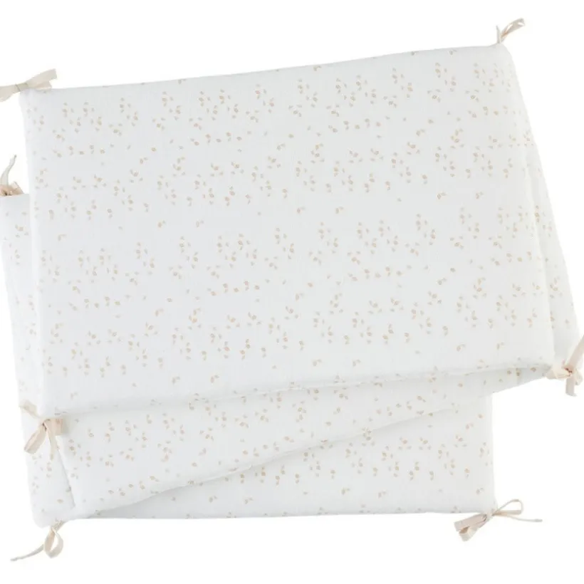 Velourse bedomranding 180 x 35 cm Oli, Flo & Ernest wit