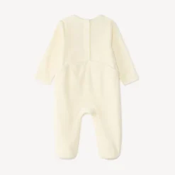 Velours romper voor meisje met fantasie borduursel