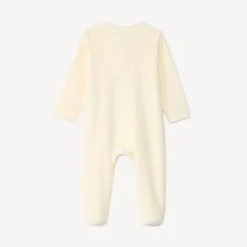 Velours slaapzak met berenpatch voor baby's