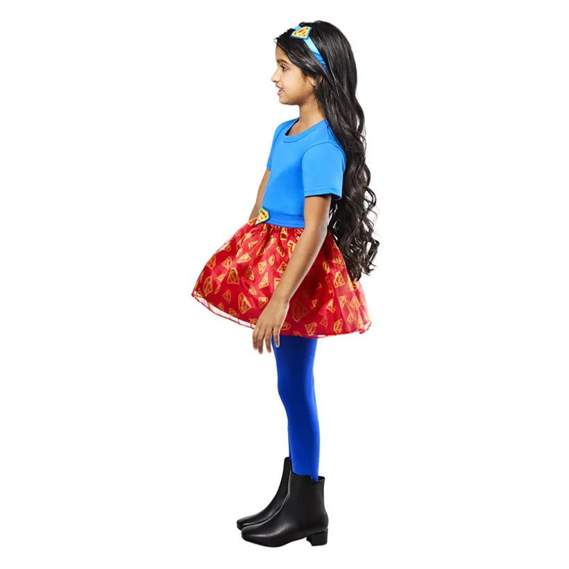 Verkleedset 5-8 jaar Supergirl Warner met rok en haarband