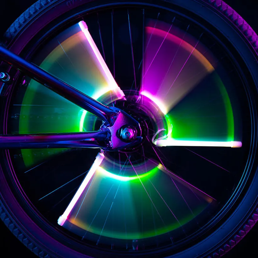 Verlichtingbuizen voor fietsspaken SpinBrightz Multicolore
