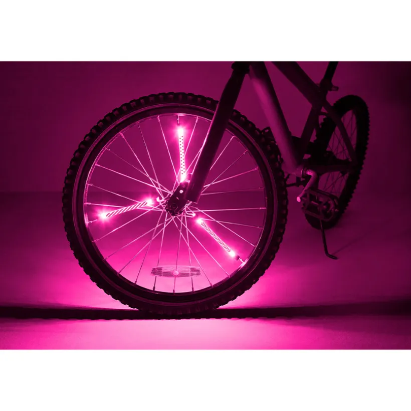 Verlichtingbuizen voor fietsspaken SpinBrightz Motief Roze