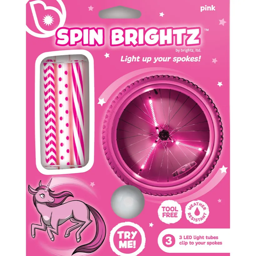 Verlichtingbuizen voor fietsspaken SpinBrightz Motief Roze