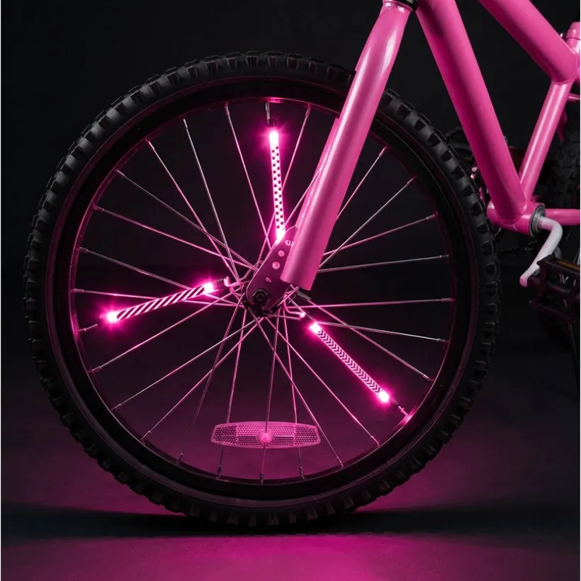 Verlichtingbuizen voor fietsspaken SpinBrightz Motief Roze