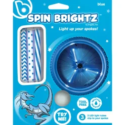 Verlichtingbuizen voor fietsspaken SpinBrightz Motief Blauw