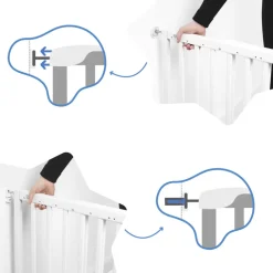 Verstelbaar Deco Pop drukbevestigd veiligheidshekje wit