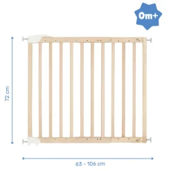 Verstelbaar drukbevestigd Deco Pop veiligheidshekje – naturel