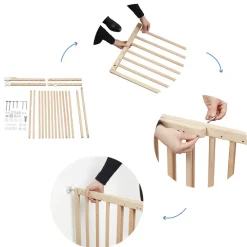 Verstelbaar drukbevestigd Deco Pop veiligheidshekje – naturel