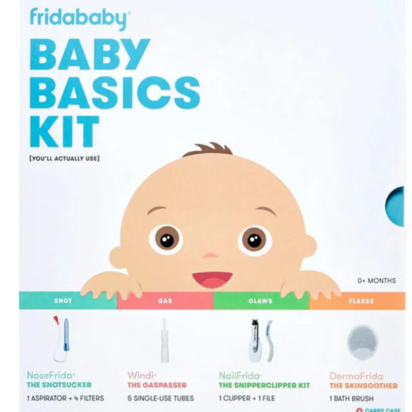 Verzorgingskit voor baby's - Wit/blauw