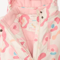 Veste de ski waterproof à capuche imprimé arty fille