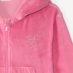Vest- en joggingset in fluweel meisjes