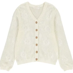 Vest in ajour met bloemen meisjes