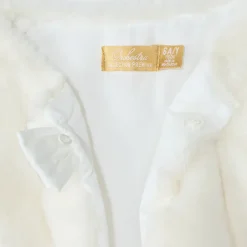 Vest in bolérostijl met gewatteerd namaakbont en lintknoop meisjes