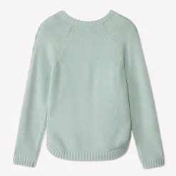 Vest in effen gebreid met fantasietorsade meisjes