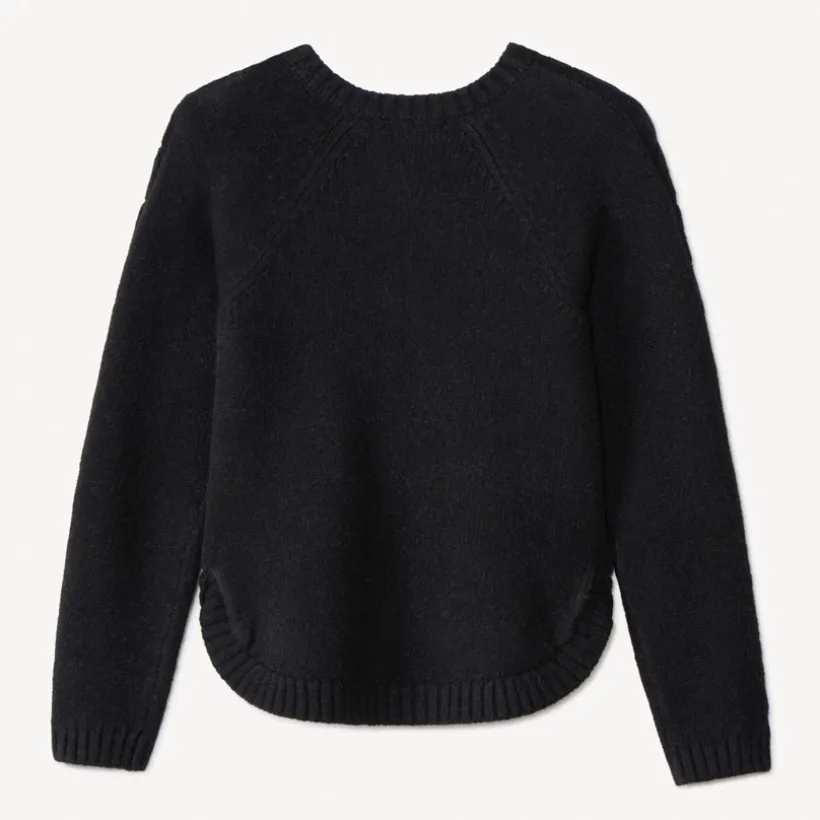 Vest in effen gebreid met fantasietorsade meisjes