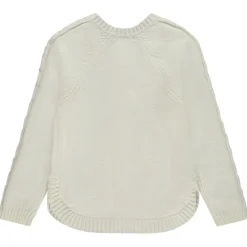 Vest in effen gebreid met fantasietorsade meisjes