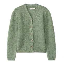 Vest in fantasiegebreid met torsadeknopen meisjes