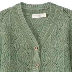 Vest in fantasiegebreid met torsadeknopen meisjes