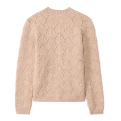 Vest in fantasiegebreid met torsadeknopen meisjes