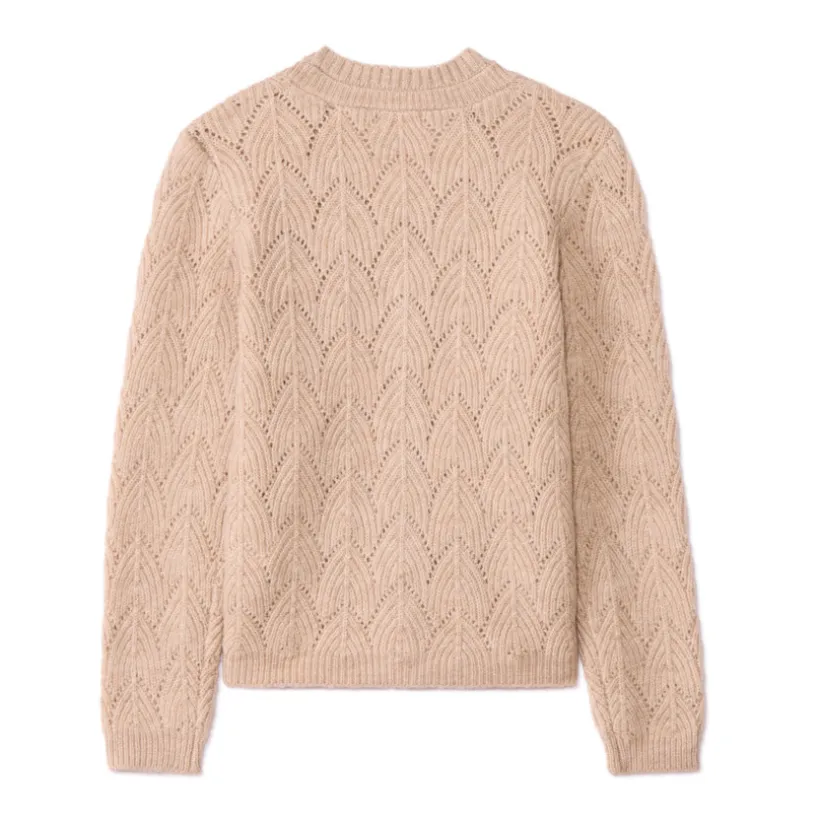 Vest in fantasiegebreid met torsadeknopen meisjes