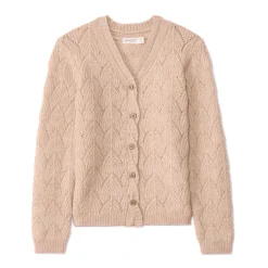 Vest in fantasiegebreid met torsadeknopen meisjes