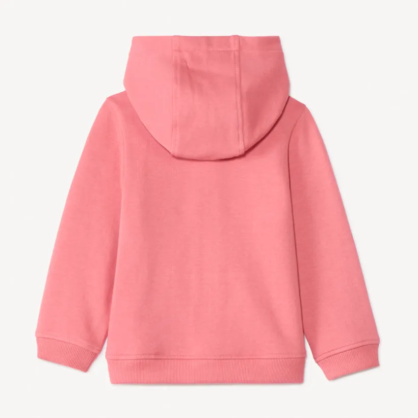 Vest in fleece effen met geborduurd lurex hart meisjes