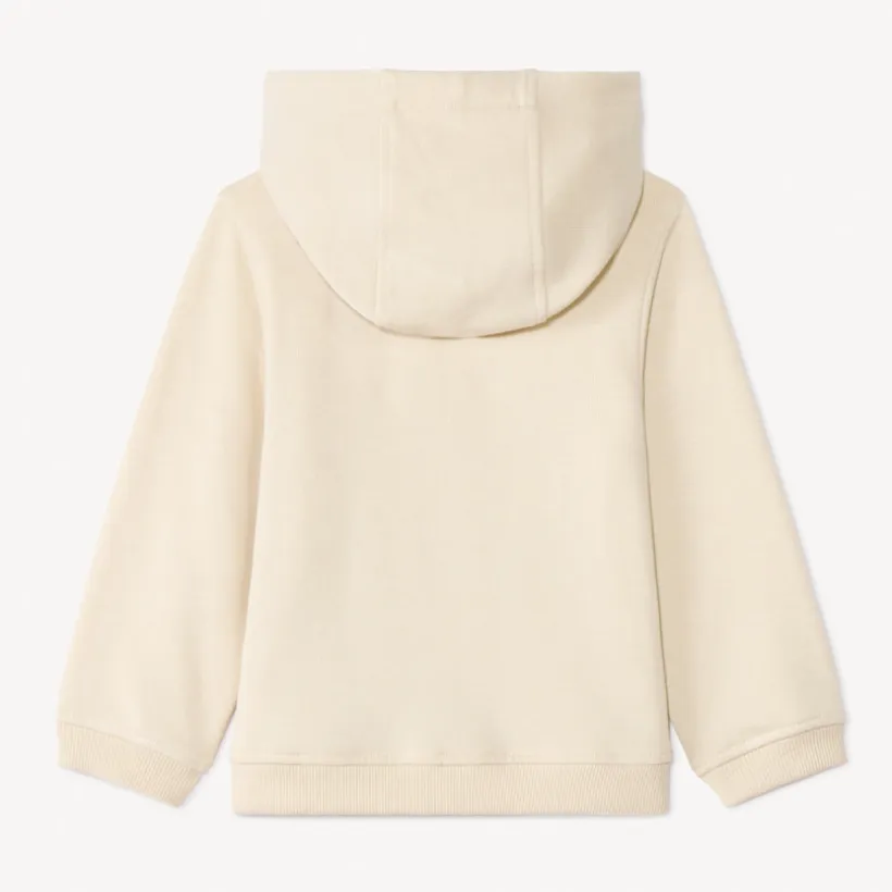 Vest in fleece effen met geborduurd lurex hart meisjes