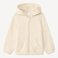 Vest in fleece effen met geborduurd lurex hart meisjes